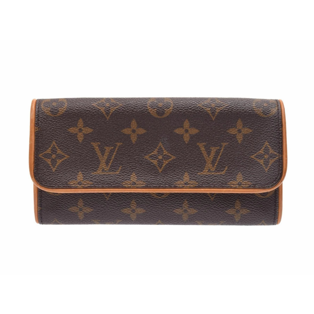 Louis Vuitton Monogram Pochette Twin Brown Leather Bag